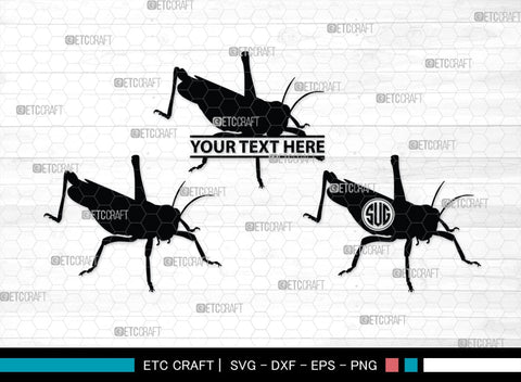 Grasshopper Monogram, Grasshopper Silhouette, Grasshopper SVG, Grasshopper Bug Svg, Grasshopper Insect Svg, Insect Svg, SB00274 SVG ETC Craft 