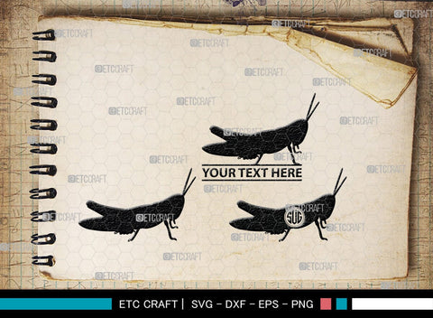 Grasshopper Monogram, Grasshopper Silhouette, Grasshopper SVG, Grasshopper Bug Svg, Grasshopper Insect Svg, Insect Svg, SB00274 SVG ETC Craft 