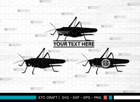 Grasshopper Monogram, Grasshopper Silhouette, Grasshopper SVG, Grasshopper Bug Svg, Grasshopper Insect Svg, Insect Svg, SB00274 SVG ETC Craft 