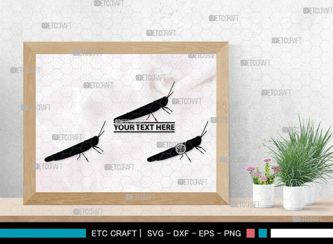 Grasshopper Monogram, Grasshopper Silhouette, Grasshopper SVG, Grasshopper Bug Svg, Grasshopper Insect Svg, Insect Svg, SB00274 SVG ETC Craft 