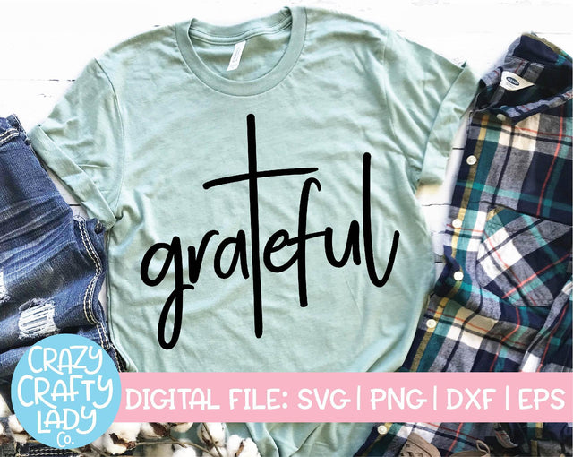 Grateful | Christian SVG Cut File SVG Crazy Crafty Lady Co. 