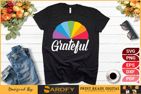 Grateful funny LGBTQ pride rainbow SVG Sarofydesign 