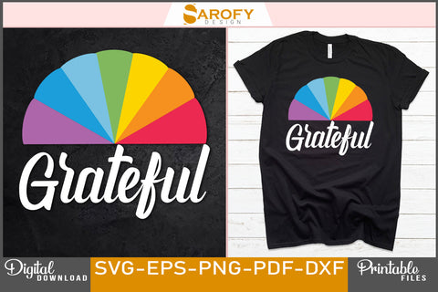 Grateful funny LGBTQ pride rainbow SVG Sarofydesign 