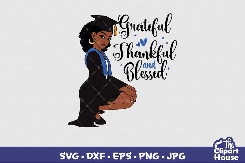 Grateful Graduation Black Woman SVG The Clipart House 