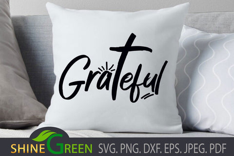 Grateful Jesus Grunge - Christmas SVG SVG Shine Green Art 