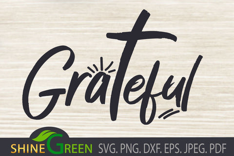 Grateful Jesus Grunge - Christmas SVG SVG Shine Green Art 