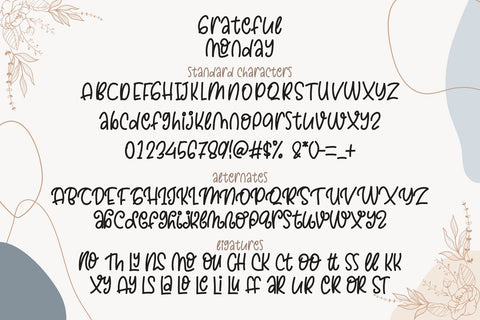 Grateful Monday Cute Font Font MJB Letters Studio 