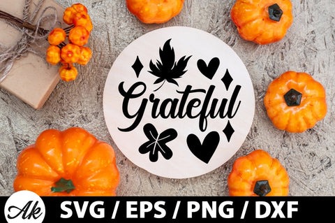 Grateful Round Sign SVG akazaddesign 