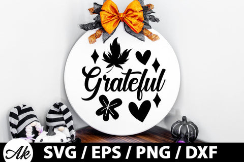 Grateful Round Sign SVG akazaddesign 