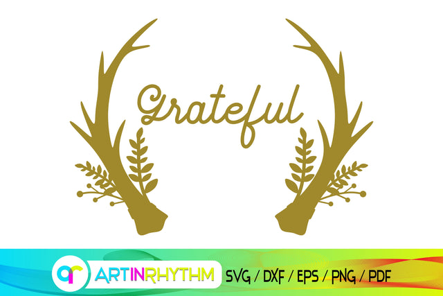 grateful svg, antler svg SVG Artinrhythm shop 