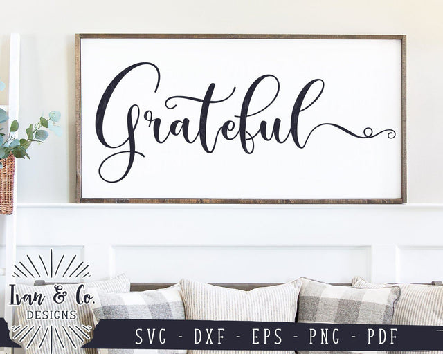 Grateful SVG Files | Thankful SVG | Inspirational SVG | Commercial Use | Cricut | Silhouette | Cut Files (998701806) SVG Ivan & Co. Designs 
