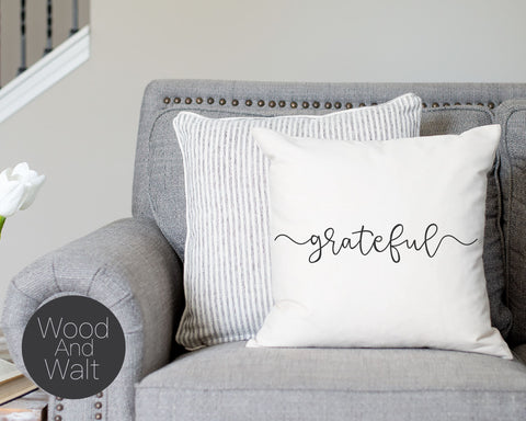 Grateful SVG | Thanksgiving Cut File | Fall Design | Home Decor Family Saying | Stencil for Wood Sign | Printable Wall Art | Cricut Iron On SVG Wood And Walt 