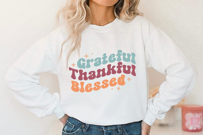 Grateful Thankful Blessed, Christian Quote SVG SVG FiveStarCrafting 