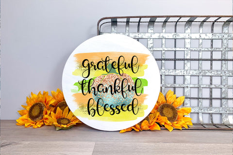 Grateful Thankful Blessed- Fall Sublimation Sublimation Happy Printables Club 