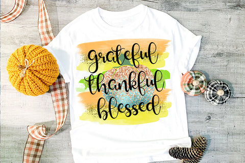 Grateful Thankful Blessed- Fall Sublimation Sublimation Happy Printables Club 