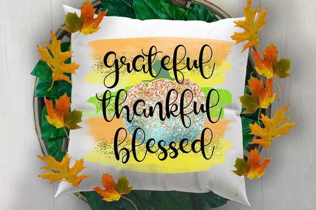 Grateful Thankful Blessed- Fall Sublimation Sublimation Happy Printables Club 