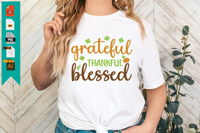 Grateful Thankful Blessed SVG Craftlabsvg24 