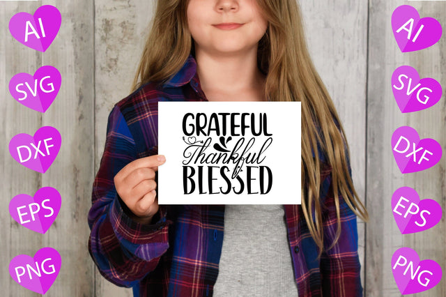 Grateful Thankful Blessed SVG CraftlabSvg29 