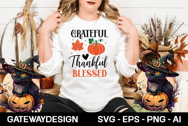 Grateful Thankful Blessed svg design SVG designmaster24 