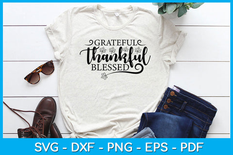 Grateful Thankful Blessed SVG PNG PDF Cut File SVG Creativedesigntee 
