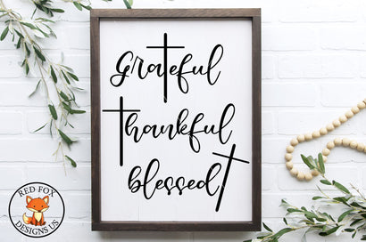 Grateful Thankful Blessed SVG | Thanksgiving SVG | Farmhouse SVG RedFoxDesignsUS 