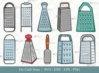 Grater Clipart SVG Cut File | Kitchen Svg | Cooking Svg | Cheese Grater Svg | Bundle | Eps | Dxf | Png SVG ETC Craft 