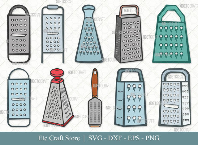 Grater Clipart SVG Cut File | Kitchen Svg | Cooking Svg | Cheese Grater Svg | Bundle | Eps | Dxf | Png SVG ETC Craft 