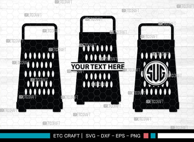 Grater Monogram, Grater Silhouette, Grater SVG, Cheese Grater Svg, Grater Svg, Kitchen Svg, Grater Bundle, SB00169 SVG ETC Craft 