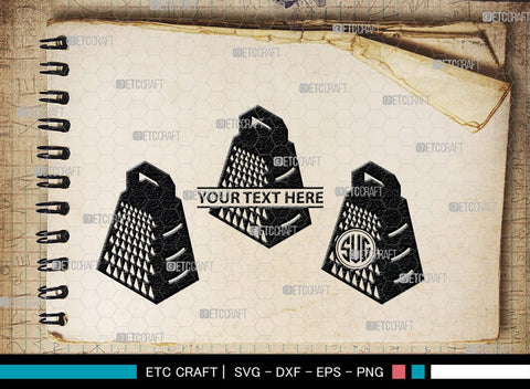 Grater Monogram, Grater Silhouette, Grater SVG, Cheese Grater Svg, Grater Svg, Kitchen Svg, Grater Bundle, SB00169 SVG ETC Craft 