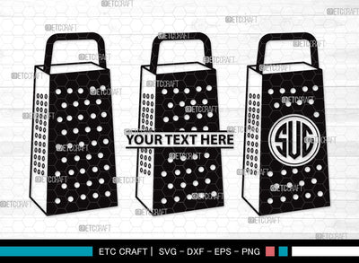 Grater Monogram SVG | Kitchen Svg | Cooking Svg | Cheese Grater Svg | Grater Clipart SVG ETC Craft 
