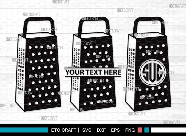 Grater Monogram SVG | Kitchen Svg | Cooking Svg | Cheese Grater Svg | Grater Clipart SVG ETC Craft 