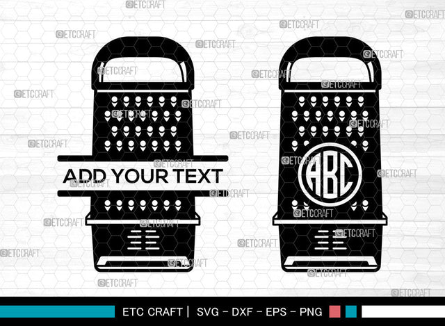 Grater Monogram SVG, Kitchen Utensils Svg, Cooking Svg, Cheese Grater Svg, Split Monogram Svg SVG ETC Craft 