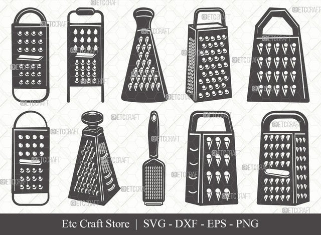 Grater Silhouette SVG Cut File | Kitchen Svg | Cooking Svg | Cheese Grater Svg | Bundle | Eps | Dxf | Png SVG ETC Craft 