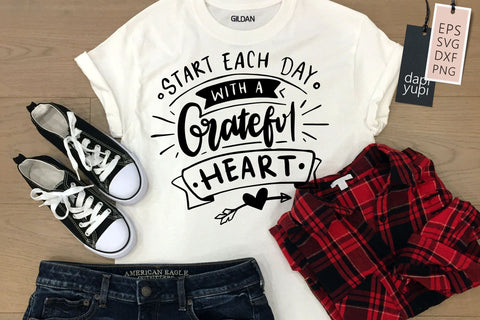 Gratitude SVG Starts Each Day With A Grateful Heart Quotes SVG dapiyupi store 