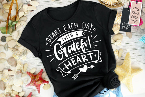 Gratitude SVG Starts Each Day With A Grateful Heart Quotes SVG dapiyupi store 