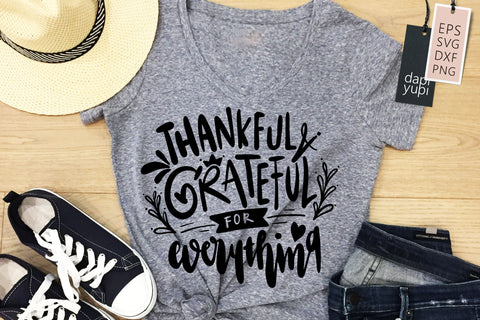 Gratitude SVG Thankful Grateful For Everything Quotes SVG dapiyupi store 