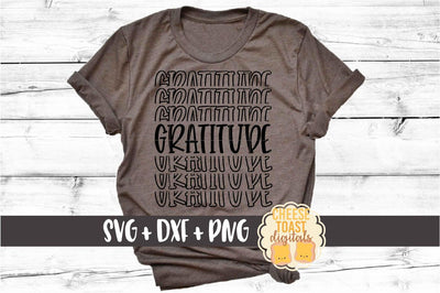 Gratitude - Thanksgiving Mirror Word SVG PNG DXF Cut Files SVG Cheese Toast Digitals 