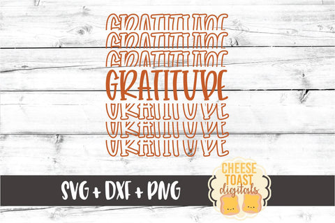 Gratitude - Thanksgiving Mirror Word SVG PNG DXF Cut Files SVG Cheese Toast Digitals 