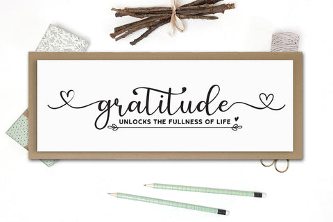 Gratitude Unlocks the Fullness of Life Sign SVG SVG CraftLabSVG 