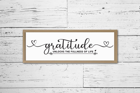 Gratitude Unlocks the Fullness of Life Sign SVG SVG CraftLabSVG 