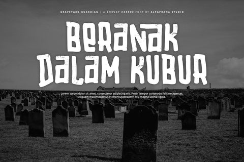 Graveyard Guardian - Display Font Font Alpaprana Studio 