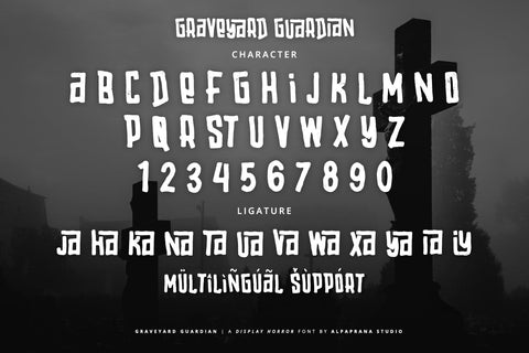 Graveyard Guardian - Display Font Font Alpaprana Studio 