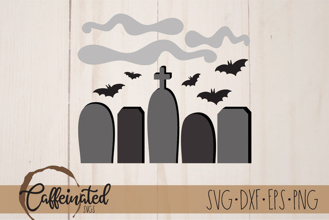 Graveyard SVG, Tombstones SVG SVG Caffeinated SVGs 