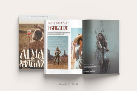 Gravita | Unique Serif Typeface Font studioalmeera 