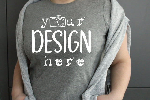 Gray Bella Canvas 3001 T-shirt Mockup, Model Mockup, Tee Mockup, Beautiful Lifestyle Mockup, Shirt mockup, Curvy Woman Mockup, JPG file Mock Up Photo ArtStudio 