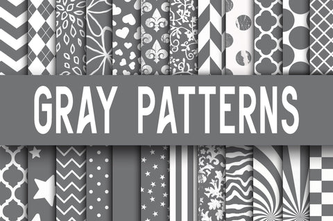 Gray Patterns Digital Paper Sublimation Old Market 