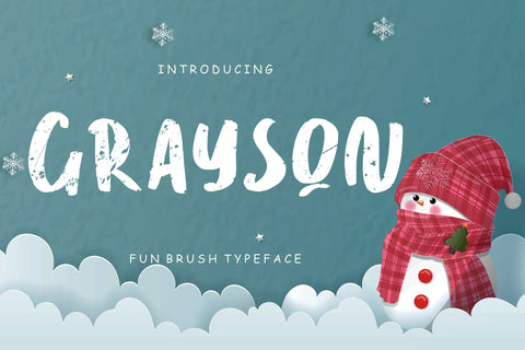 Grayson Fun Brush Typeface Font Creatype Studio 