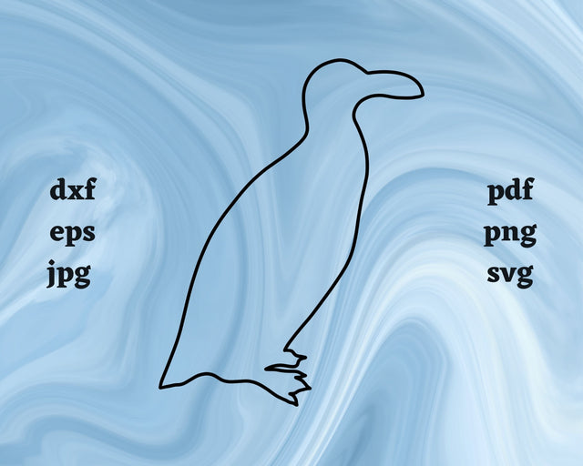 Great Auk Outline SVG Cut File SVG Northern Light SVG 