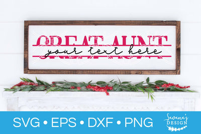 Great Aunt Split Monogram SVG SVG SavanasDesign 