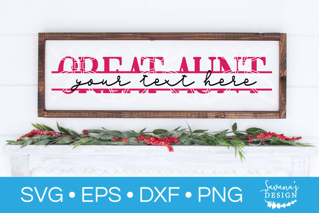 Great Aunt Split Monogram SVG SVG SavanasDesign 